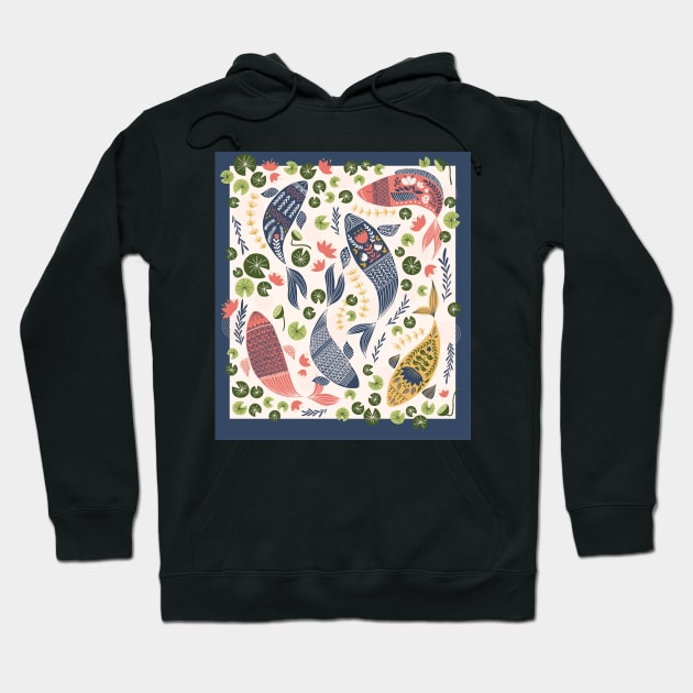 Koi Pond Hoodie by YuanXuDesign